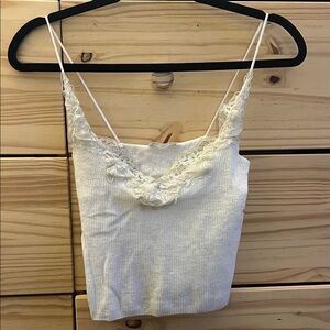 Zara White Lace Detail Camisole